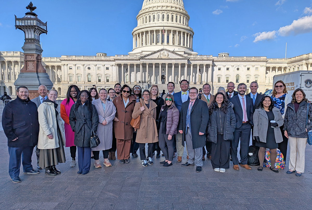 NACAC Members in front of the U.S. Capitol