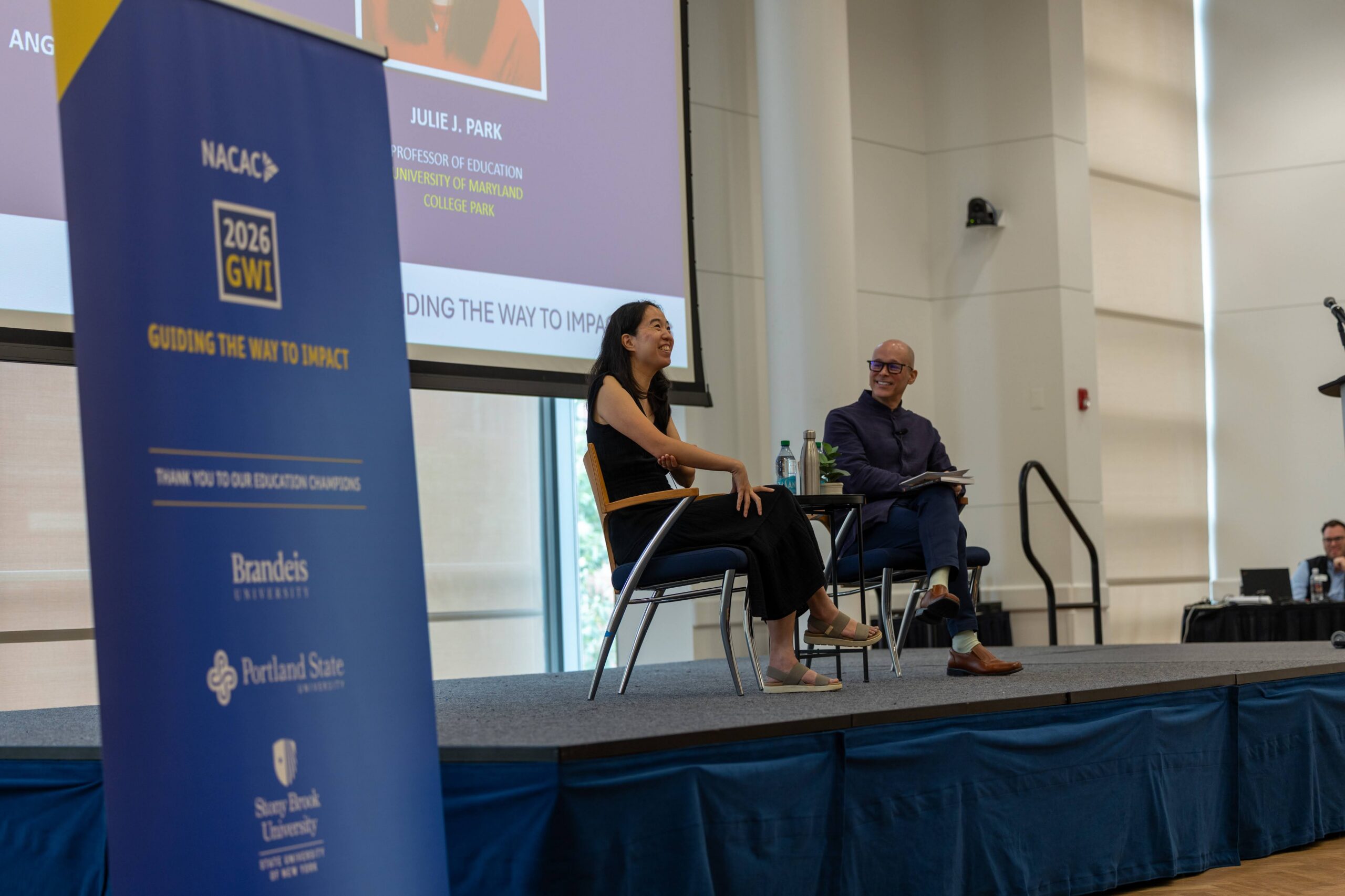 NACAC CEO Angel B. Pérez and University of Maryland professor and author Julie J. Park