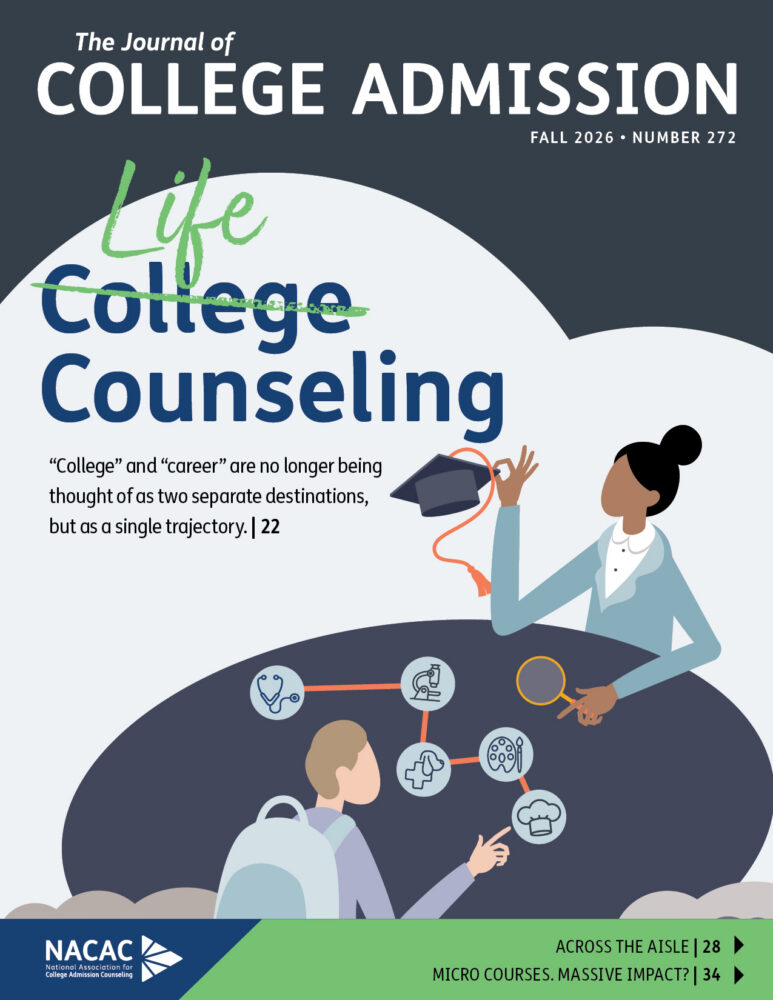 Cover of the Fall 2026 Journal of College Admission