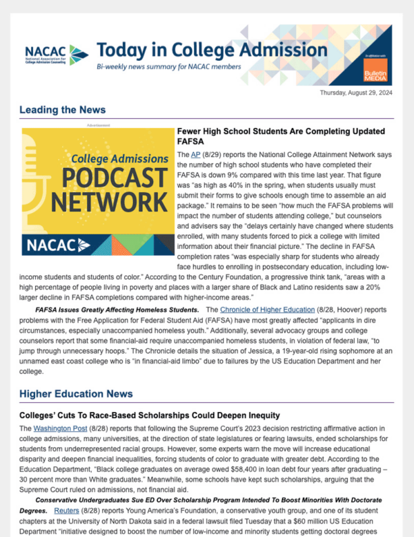 Impact Report - National Association for College Admission Counseling ...